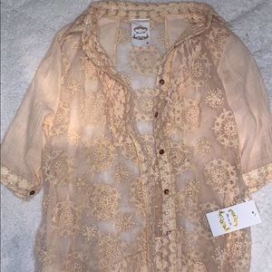 Size small lace cardigan, knee length